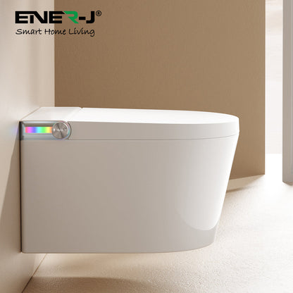 Ener-J Hygiene Pro Wall-Mounted Smart Toilet, Built-In Tank, UV Sterilisation, Auto-Lid & Heated Bidet