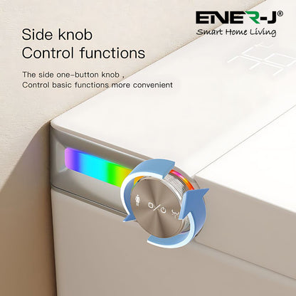 Ener-J Hygiene Pro Wall-Mounted Smart Toilet, Built-In Tank, UV Sterilisation, Auto-Lid & Heated Bidet