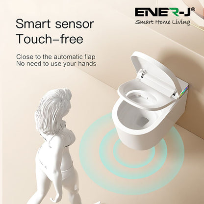 Ener-J Hygiene Pro Wall-Mounted Smart Toilet, Built-In Tank, UV Sterilisation, Auto-Lid & Heated Bidet