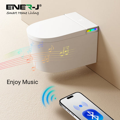 Ener-J Hygiene Pro Wall-Mounted Smart Toilet, Built-In Tank, UV Sterilisation, Auto-Lid & Heated Bidet
