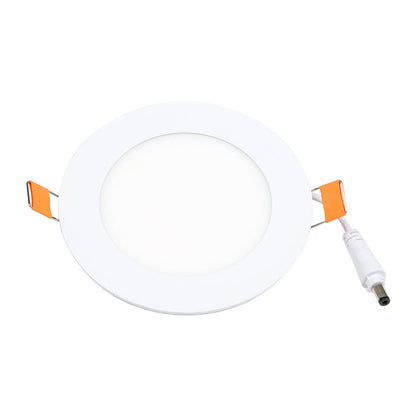 24W LED Round Recessed Ceiling Flat Panel Down Light Ultra Slim Lamp Cool White, 220mm Diameter, 30000 Hour Lifespan, Low Energy Consumption | Pack of 4 - 3000K