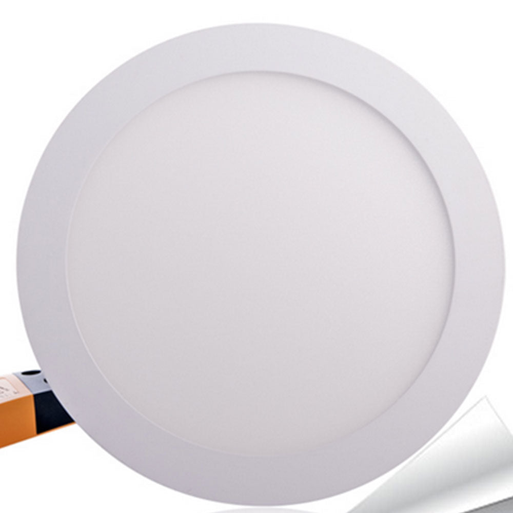 24W LED Round Recessed Ceiling Flat Panel Down Light Ultra Slim Lamp Cool White, 280mm Diameter, 30000 Hour Lifespan, Low Energy Consumption | Single Pack - 4000K