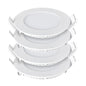 24W LED Round Recessed Ceiling Flat Panel Down Light Ultra Slim Lamp Cool White, 220mm Diameter, 30000 Hour Lifespan, Low Energy Consumption | Pack of 4 - 3000K