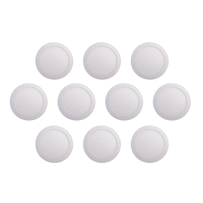 18W Recessed Round LED Downlight Mini Panel 220mm Diameter, 205mm Hole Size, CE Driver, 20000 Hours Long Life | Pack of 4 - 6000K