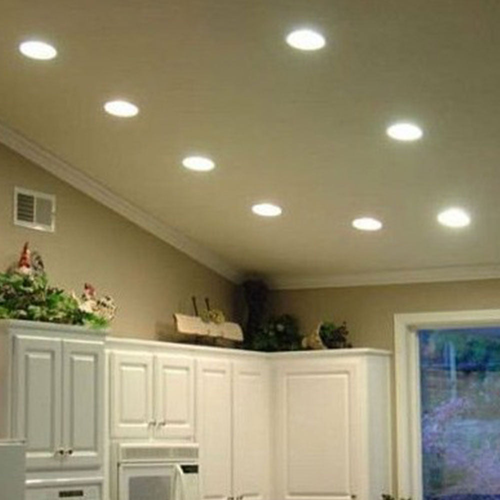 Pack of 4 12W Recessed Round LED Downlight Mini Panel 170mm Diameter, Hole Size 160mm | Pack of 4 - 3000K