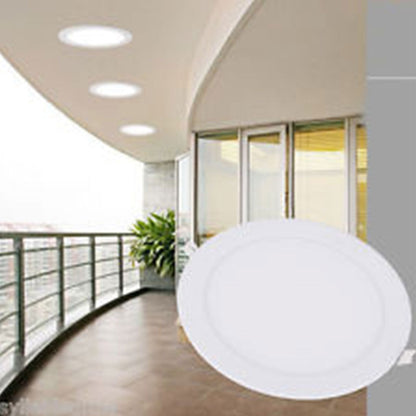 Pack of 4 12W Recessed Round LED Downlight Mini Panel 170mm Diameter, Hole Size 160mm | Pack of 4 - 3000K