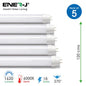 Ener-J T8 LED Nano Plastic Tube 120cm 18W, Cool White  | Pack of 5 - 6000K