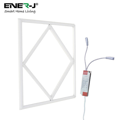 Pack of 2 Double Square borderline Panel Light, 595x595, 40W 4000 lm, White (6000K) light in outside and blue light in inside