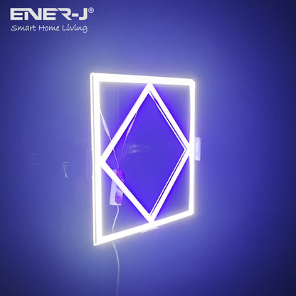 Pack of 2 Double Square borderline Panel Light, 595x595, 40W 4000 lm, White (6000K) light in outside and blue light in inside