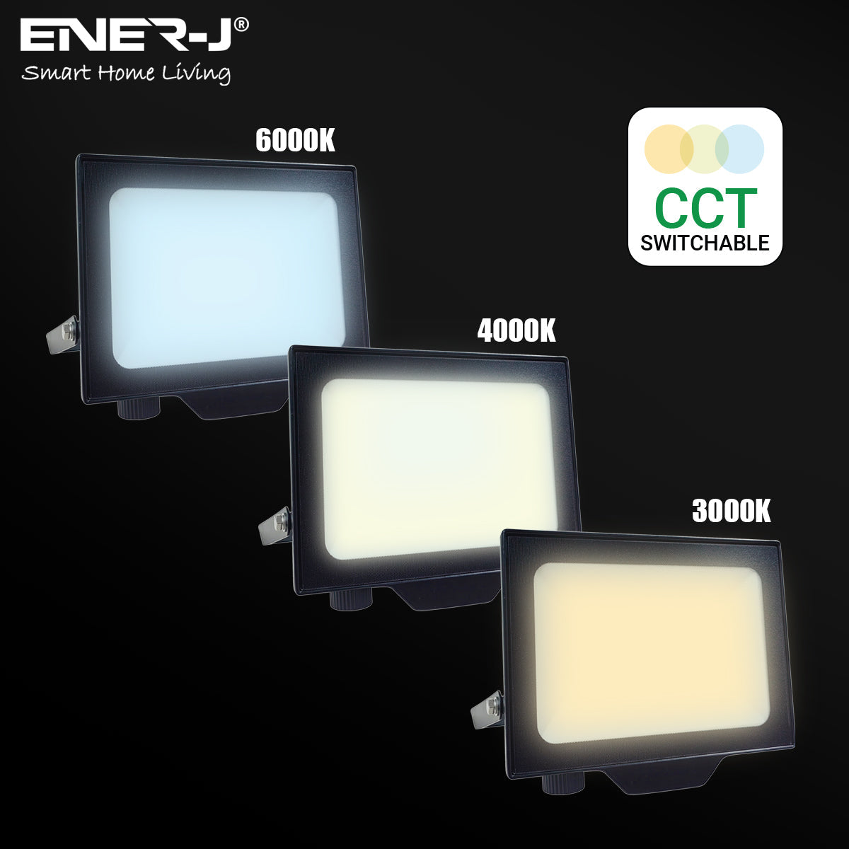 50W LED Floodlights With CCT Switchable & PIR ready (not included), 4500 Lm, IP65, 3 Years Warranty