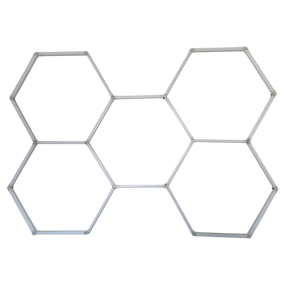 Ener-J Hexagon LED Garage Light 160W, 4000K Natural White Modular Ceiling Lighting Kit