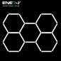 Ener-J Hexagon LED Garage Light 160W, 4000K Natural White Modular Ceiling Lighting Kit