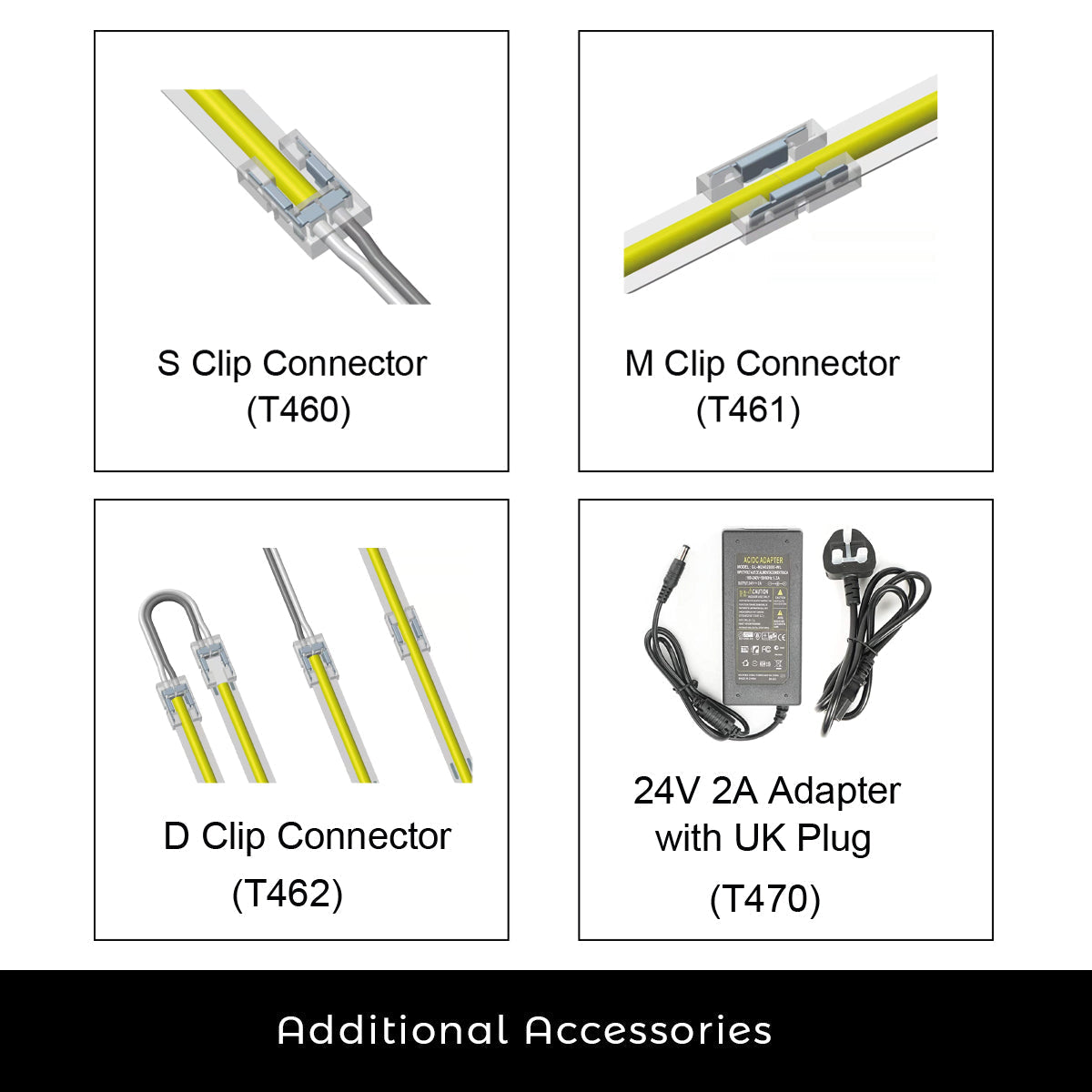5 Meter 24V LED COB Strip 3000K IP20 (Power Supply Not Included)