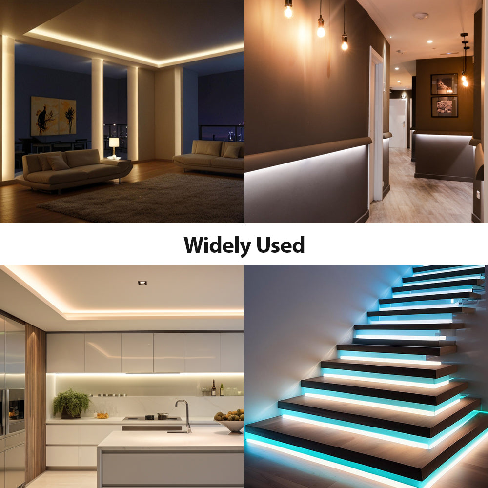 5m LED COB Strip 480L/M 24V, 4000K with RF Dimmer and 25W Plug & Play Power Supply