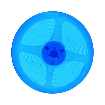 5m LED COB Strip 480L/M 24V, Blue with RF Dimmer and 12W/M Plug & Play Power Supply