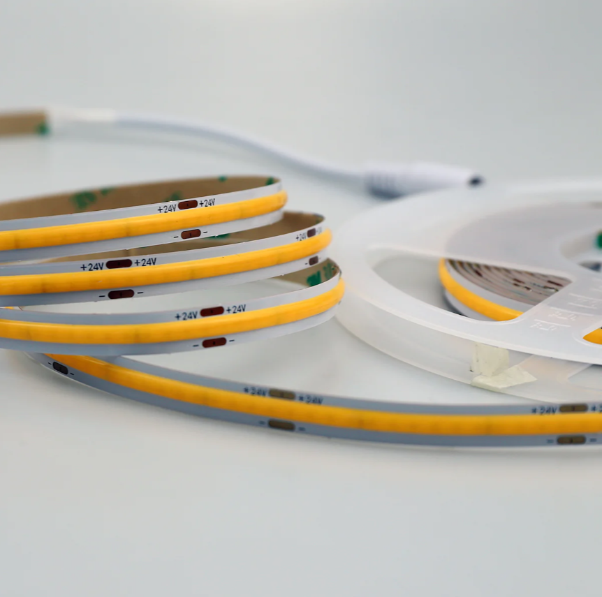 24V COB LED Strip Lights with 480 LEDs/M, 10W/M, 800lm/M, CRI 90-92, Red Colour