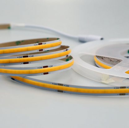 24V COB LED Strip Lights with 480 LEDs/M, 10W/M, 800lm/M, CRI 90-92, Red Colour