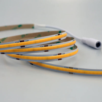 24V COB LED Strip Lights with 480 LEDs/M, 10W/M, 800lm/M, CRI 90-92, Green Colour