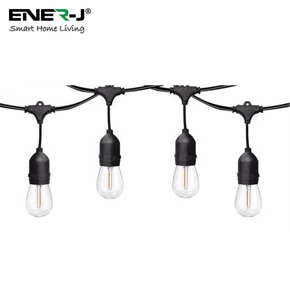 Ener-J 100ft LED Filament String Light Kit, 30 x 1W Vintage LED Bulbs, IP65 Waterproof, 30m Length
