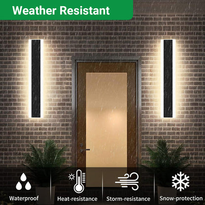 Ener-J 60cm Modern Outdoor LED Wall Light – 12W Warm White (3000K) – IP65