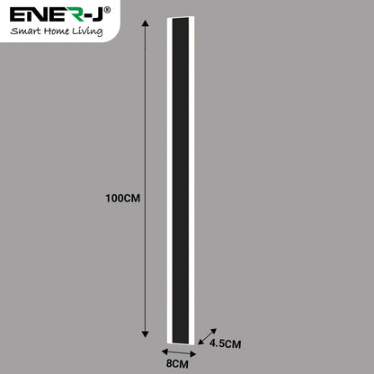 Ener-J 100cm Modern Outdoor LED Wall Light – 18W Warm White – IP65