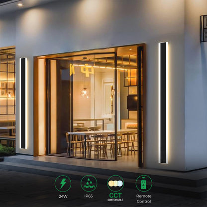 Ener-J 120cm Outdoor LED Wall Light – 60W CCT Tunable & Dimmable – IP65