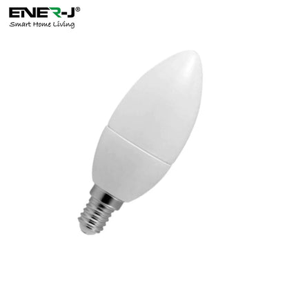 Pack of 10, C37 4W E14 Small Edison Screw LED Candle Bulbs, 40Watt Incandescent Bulb Equivalent, Day White 320lm, Non Dimmable, Candle Light Bulbs