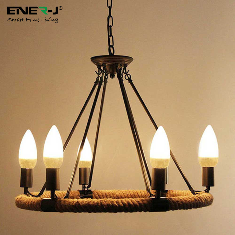 Pack of 10 units, B22 LED Light Bulb, Warm White Candle Bulb C37, 35W Incandescent Equivalent, 3W 320lm Bayonet Lightbulb - 6000K