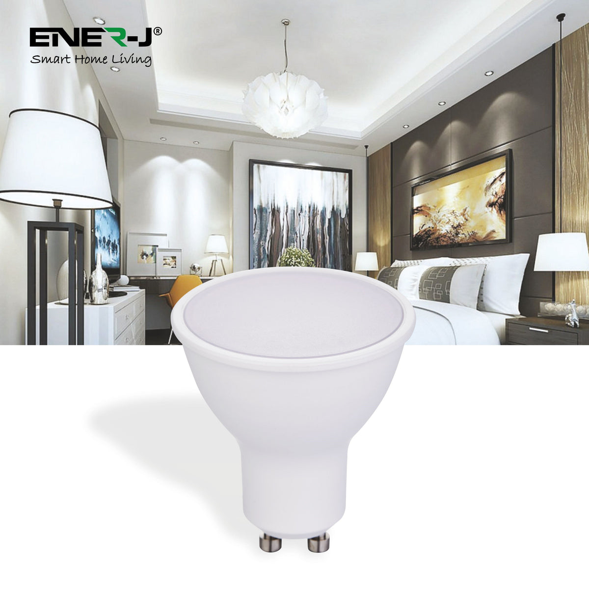 Pack of 10 units GU10 Led Light Bulbs, Warm White, 60W Halogen Bulb Equivalent, 7W, Bright 560 Lumens, 120 Degree Beam Angle - 6500K