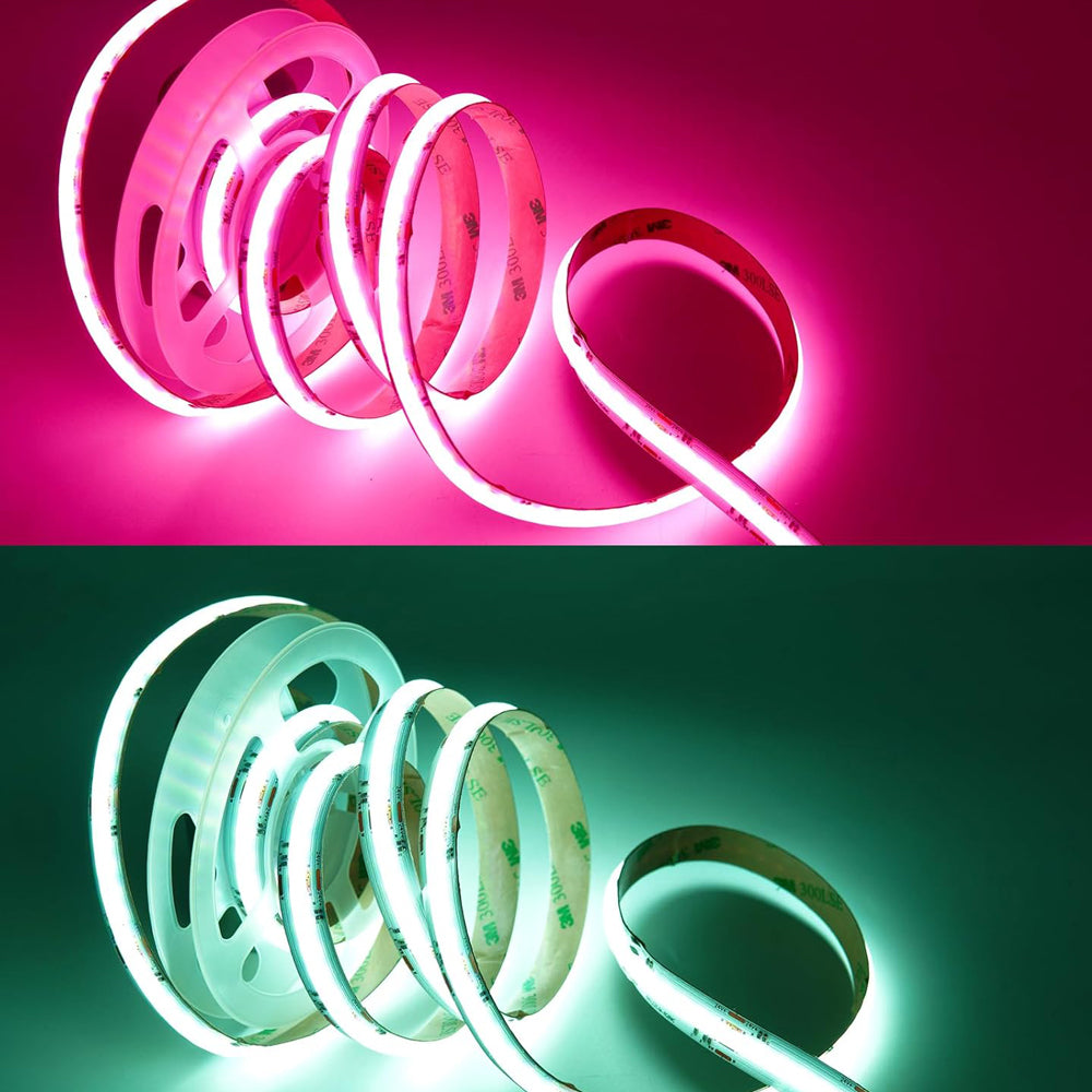 ENER-J 5M COB LED Strip Light | RGB + CCT Tunable White | 24V High Density (840 LEDs/m) | Dotless Illumination