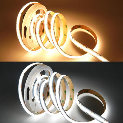 ENER-J 5M COB LED Strip Light | RGB + CCT Tunable White | 24V High Density (840 LEDs/m) | Dotless Illumination