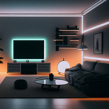 ENER-J 5M COB LED Strip Light | RGB + CCT Tunable White | 24V High Density (840 LEDs/m) | Dotless Illumination