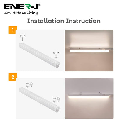 4W LED T5 Batten Light, 30cms, 100 Lm/W, With on/off switch, CCT Switchable, 50cms cable, 3 Years warranty Pack of 2