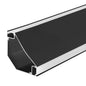 Gypsum LED Cove Light 45 Degree Corner Aluminum Profile- Black, 2 Meters