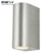Up-Down Wall Light Silver Housing, Indoor / Outdoor, GU10 Fitting, IP44 Up-Down Outdoor Wall Light (Max 35Wx2)