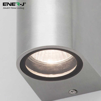 Up-Down Wall Light Silver Housing, Indoor / Outdoor, GU10 Fitting, IP44 Up-Down Outdoor Wall Light (Max 35Wx2)