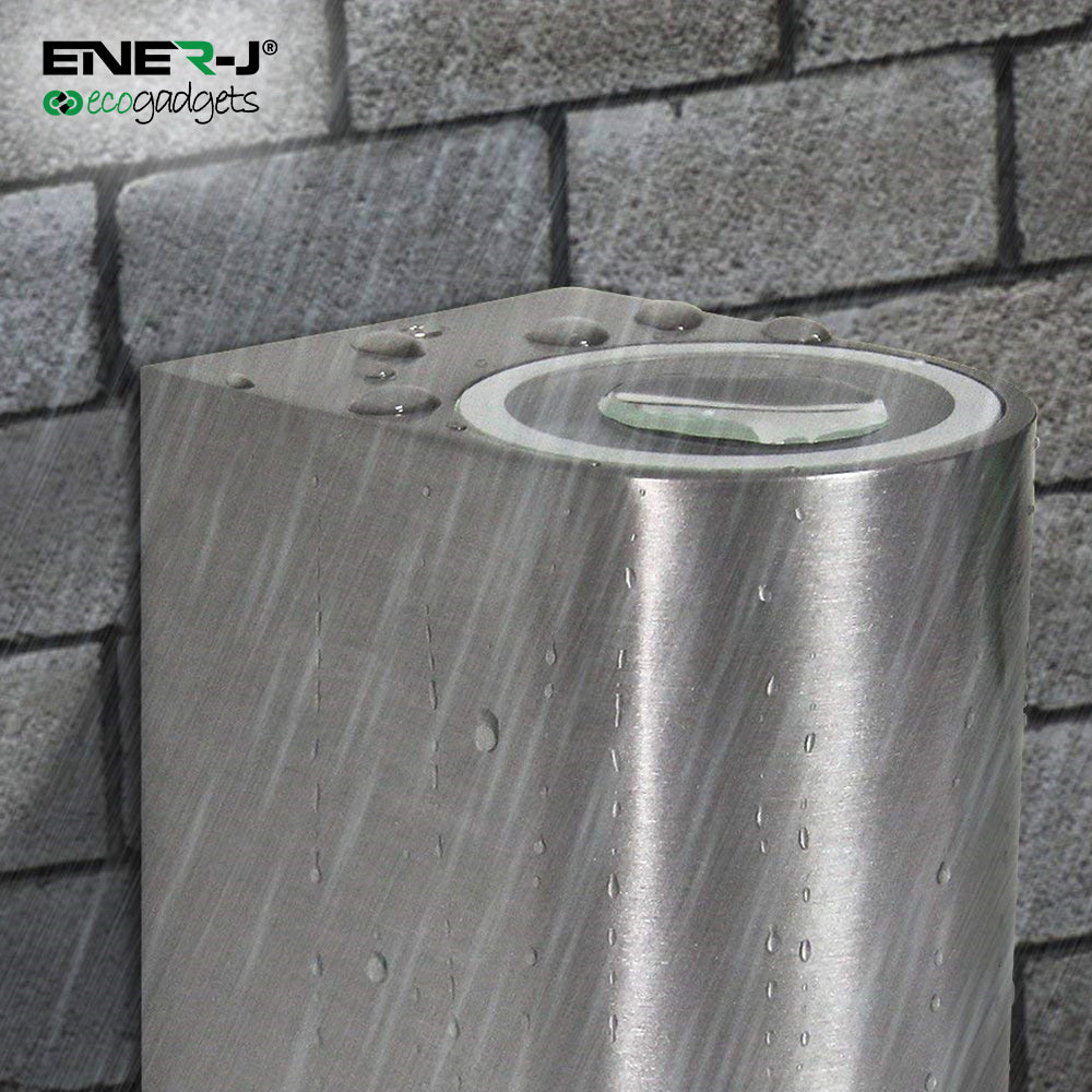 Up-Down Wall Light Silver Housing, Indoor / Outdoor, GU10 Fitting, IP44 Up-Down Outdoor Wall Light (Max 35Wx2)