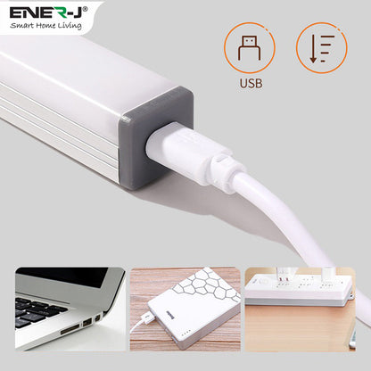 Pack of 2 Rechargeable Motion Sensor Cabinet Lights, 10 LED with 2 Switch Modes, USB Charging, for Kitchen Wardrobe Closet