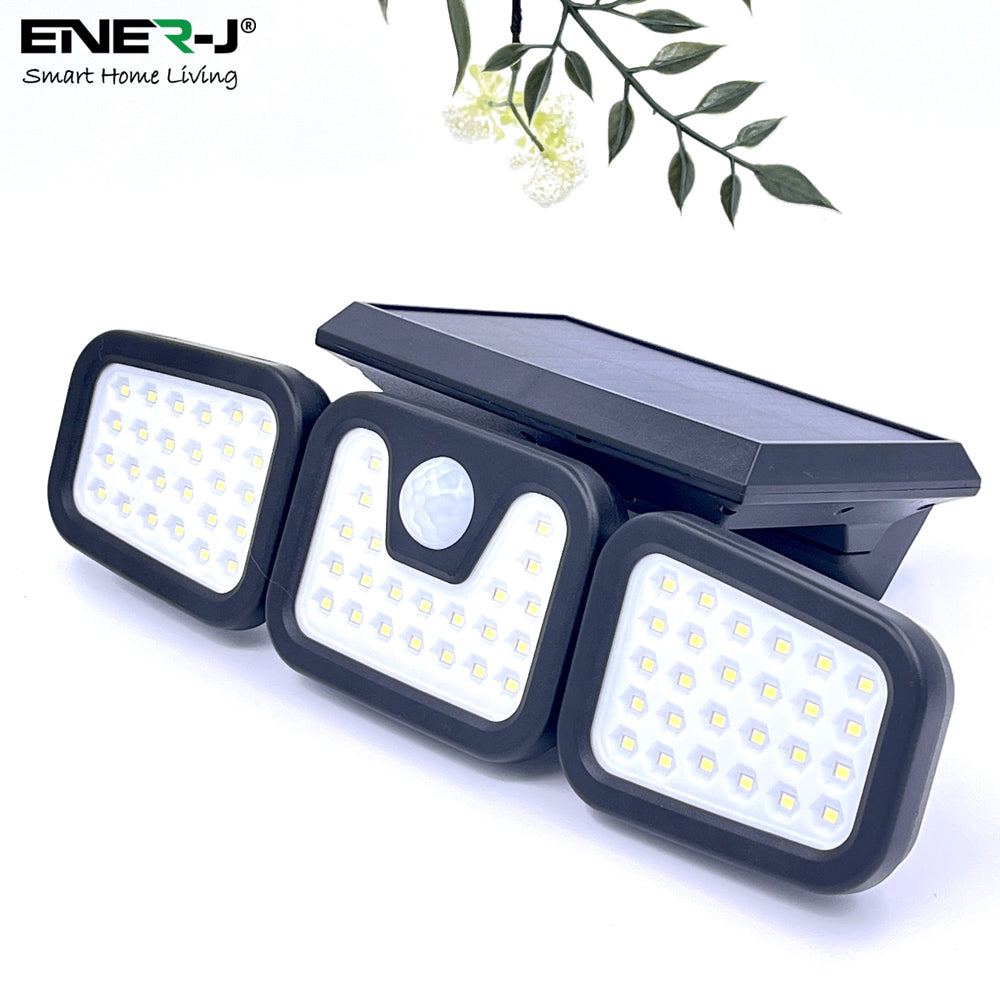 Solar Sensor 3 Heads  Wall Light, 2400 mAh, 6000-6500K