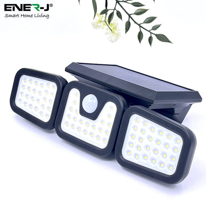 Solar Sensor 3 Heads  Wall Light, 2400 mAh, 6000-6500K