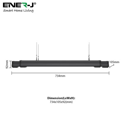 100W LED LINEAR HIGHBAY, 150 LM/W, CCT Switchable, 5 Years Warranty