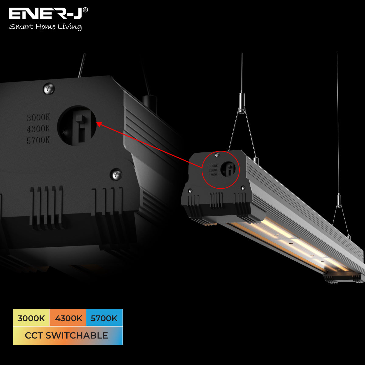 100W LED LINEAR HIGHBAY, 150 LM/W, CCT Switchable, 5 Years Warranty