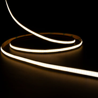 ENER-J Plug and Play 24V Dotless COB LED Strip Kit‚ 5m 480 LEDs/m + Dimming Controller & Remote + UK Plug, 6500K