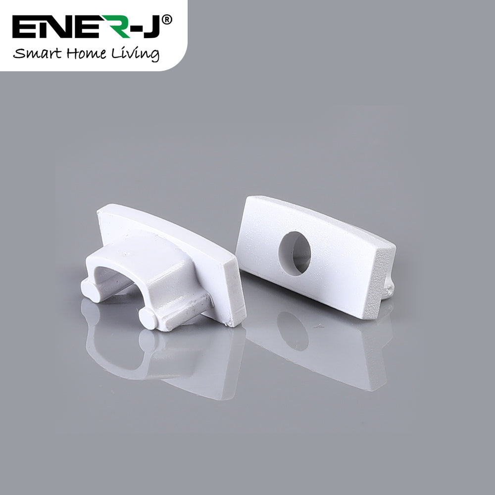 24.5mm x 6.85mm Aluminum Channel Profile with PC Cover - 2m Length (0.95mm Thickness) (Pack of 4)