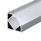 25.21mm x 17.5mm Corner Aluminum Profile with PC Cover - 2m Kit (0.9mm Thickness) (Pack of 4)