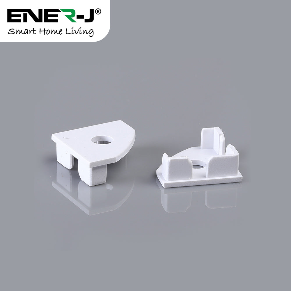 25.21mm x 17.5mm Corner Aluminum Profile with PC Cover - 2m Kit (0.9mm Thickness) (Pack of 4)