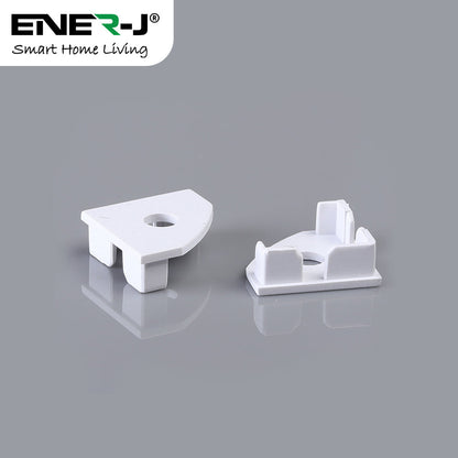 25.21mm x 17.5mm Corner Aluminum Profile with PC Cover - 2m Kit (0.9mm Thickness) (Pack of 4)