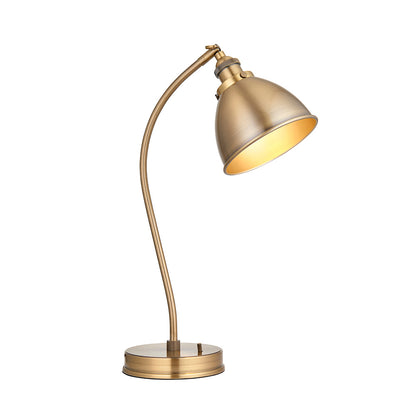 Endon Franklin Task Table Lamp Antique Brass 98747