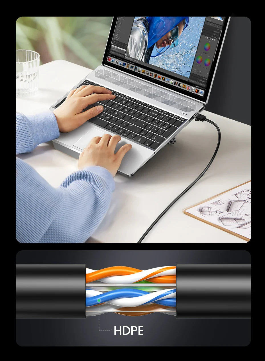 Ugreen Cat6 Ggabit Ethernet Cable up to 1000 MBps