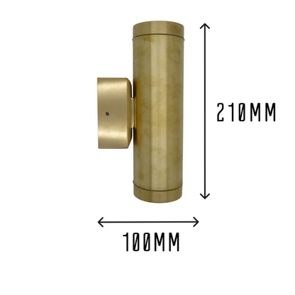 Up & Down Wall Light Raw Brass